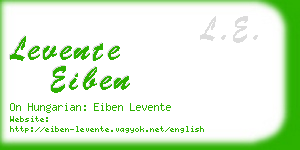 levente eiben business card